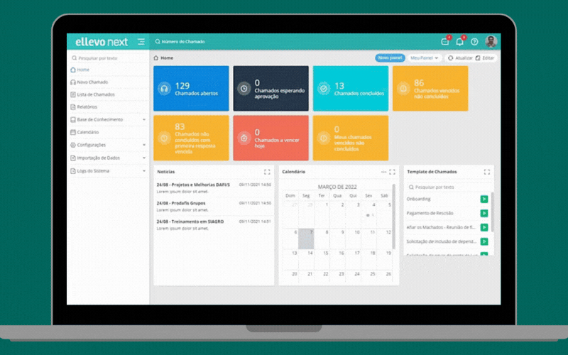 Computador com o sistema ellevo next